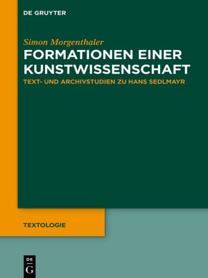 cover image of Formationen einer Kunstwissenschaft